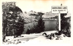 Saddlebag Lake-Tioga Lakes Mono Co California FRASHERS REAL PHOTO POSTCARD