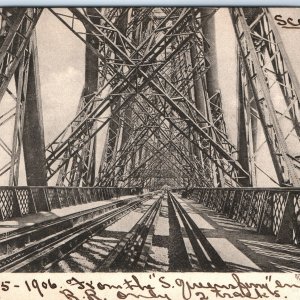 c1906 Scotland Forth Cantilever Railroad Bridge Postcard Collotype Photo A71