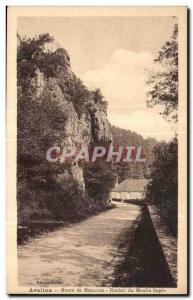 Old Postcard Avallon Road Meluzies Rock Mill Fir