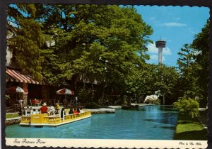 TX San Antonio Texas River Boat Rides Cruise Tower of America Postcard