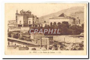 Morocco Fez Old Postcard The palace of Sultan