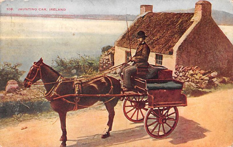 Jaunting Car Ireland Writing on back 