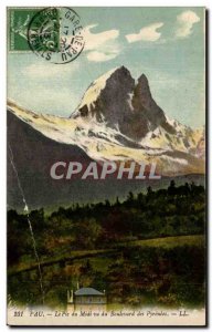 Old Postcard Pau The Pic du Midi seen from the Boulevard des Pyrenees