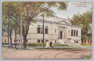 Winona Minnesota~Public Library Front View~Vintage Postcard 