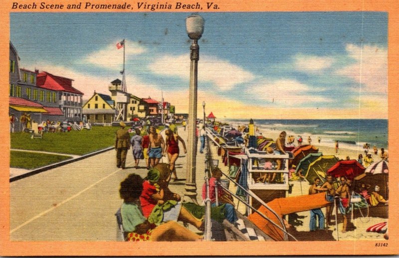 Virginia Virginia Beach Beach Scene and Promenade
