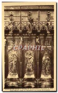 Old Postcard St Claude stalls of the Cathedral Back and Dais Three Saints abb...