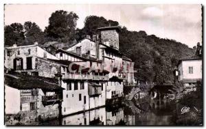 Old Postcard St Jean Pied de Port Basque Houses along the Nive