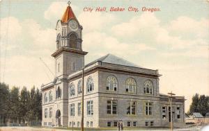 A35/ Baker City Oregon Or Postcard c1910 City Hall Building