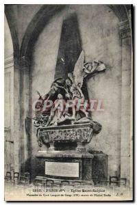 Old Postcard 6 Paris Saint Sulpice Church Mausoleum of Cure Languet Gergy Mic...