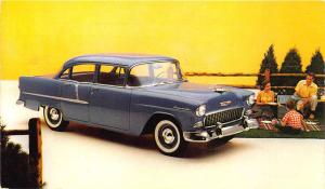 Baltimore MD 1955 Chevrolet 4-Door Sedan Advertising Postcard