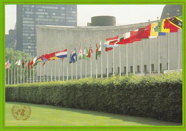 United Nations Postal Admin Member States Flags United Nations Headquarters