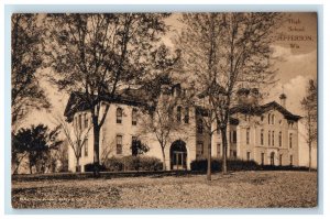 c1910's View Of High School Building Jefferson Wisconsin WI Antique Postcard