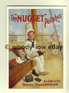 ad3815 - Nugget  Polishs - Sailor Polishing Boots  - Modern Advert Postcard