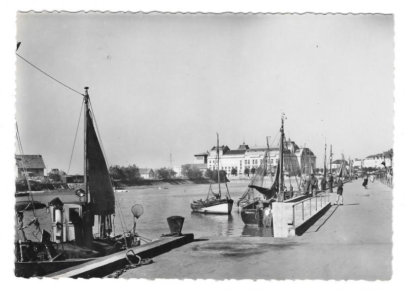 France Trouville Fishing Boats Harbor La Cigogne Glossy Photo 4X6 Postcard