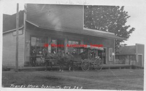 OR, Sublimity, Oregon, RPPC, Prang's Store, Stage Coach, Photo No 263