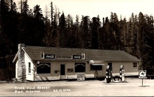 California Redwood Highway River Dale Resort Store & Gas Station Coca Cola Si...