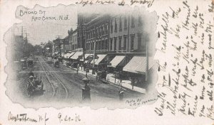 Broad Street, Red Bank, New Jersey, Early Postcard, Used in 1906