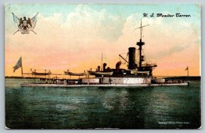 US Navy  Monitor Terror  Postcard  c1910