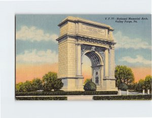 Postcard National Memorial Arch, Valley Forge, Pennsylvania