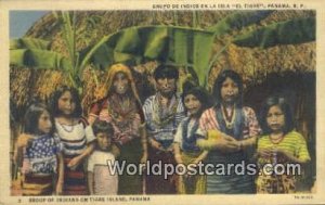 Group of Indians Tigre Island Republic of Panama Unused 