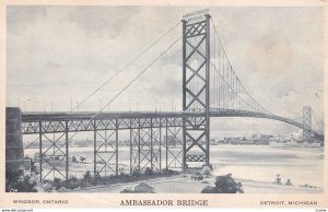 DETROIT, Michigan To WINDSOR, Ontario, Canadad, 1920s; Ambassdor Bridge