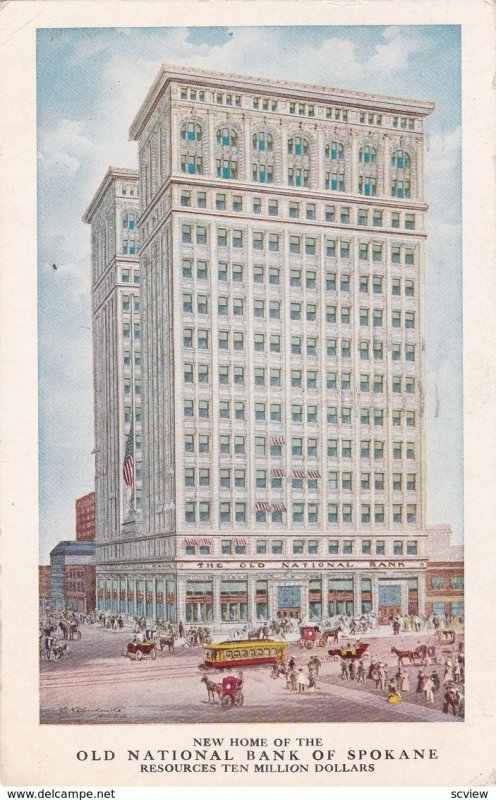 SPOKANE , Washington, PU-1910 ; New Home of Old National Bank