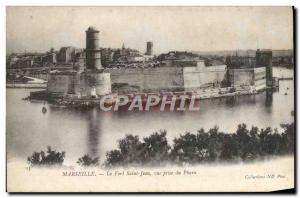 Old Postcard Marseille Fort Saint Jean du Pharo shooting