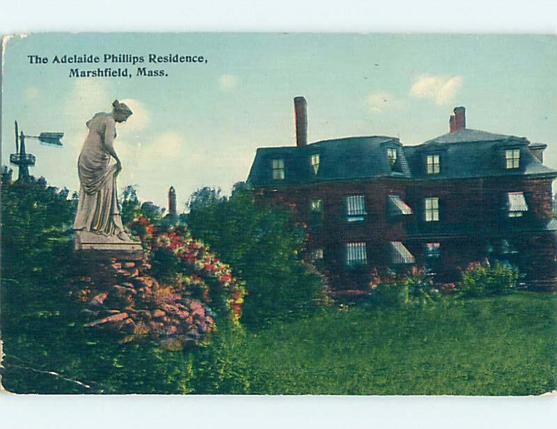 Divided-Back HISTORIC HOME Marshfield - Near Brocton & Quincy & Boston MA W4956