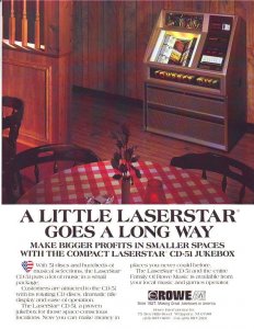 LASERSTAR CD-51 Ver #2 ROWE AMI 1995 ORIG JUKEBOX FLYER Vintage Retro Promo Art