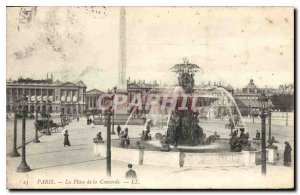 Postcard Old Paris Place de la Concorde