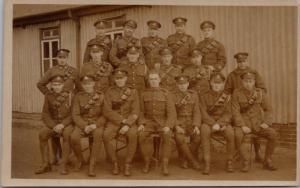 Military Group Photo Young Men Uniform Unknown Loc (Victoria BC ??) Postcard E24