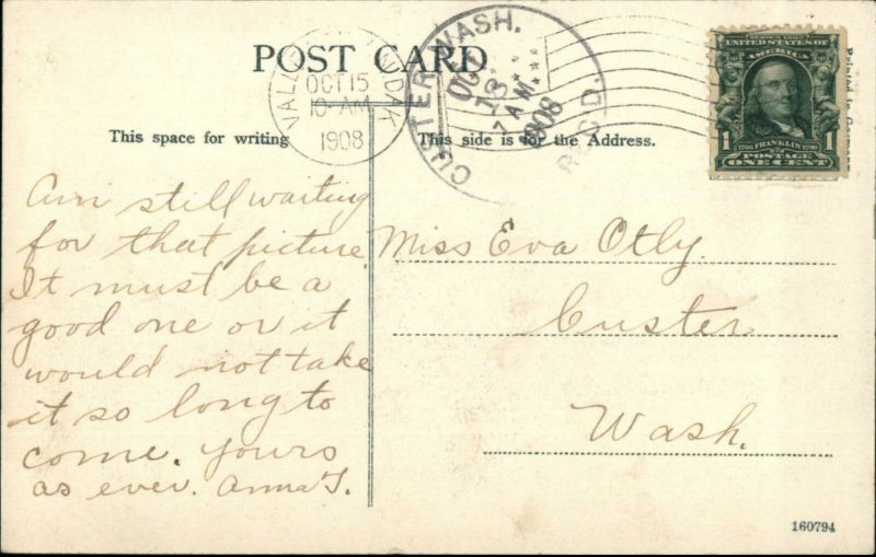 Valley City ND Birdseye View c1910 Postcard