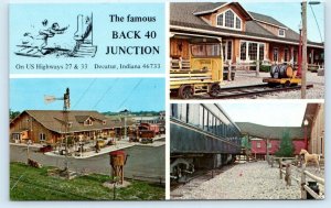 DECATUR, IN Indiana~ Roadside BACK 40 JUNCTION Railroad Theme RESTAURANT c1960s