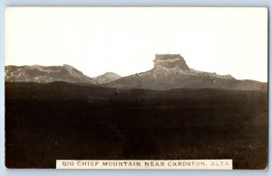 Alberta Canada Postcard Big Chief Mountain Near Cardston c1910 RPPC Photo