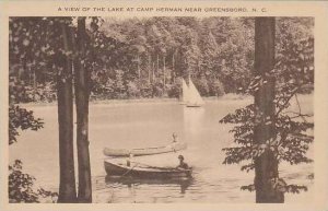 North Carolina Greensboro A View Of The Lake At Camp Herman Near Greensboro A...