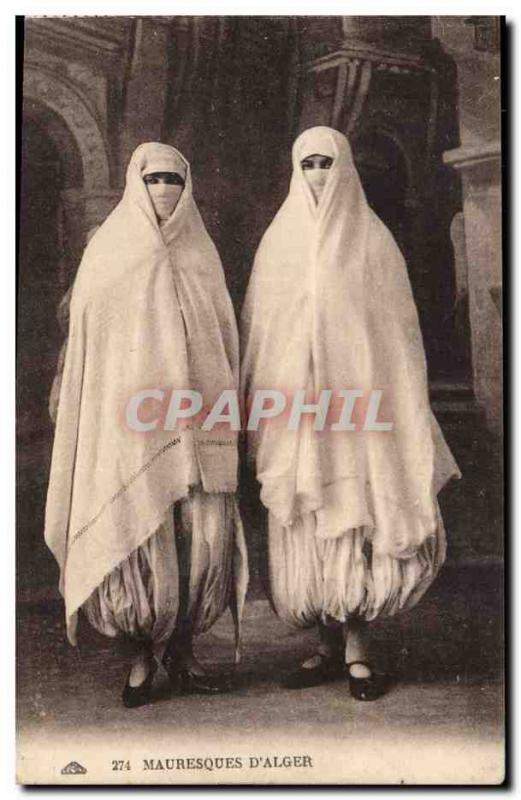 Algeria Postcard Old Moorish d & # 39Alger (women)