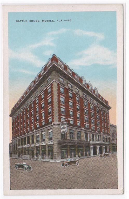 Battle House Mobile Alabama 1920s postcard