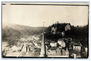 c1910's Ruined Castle Over Thousand Years Luxembourg EU WWI RPPC Photo Postcard