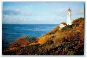 c1960 Diamond Head Lighthouse S.S. Lurline Off-Shore Honolulu Hawaii HI Postcard