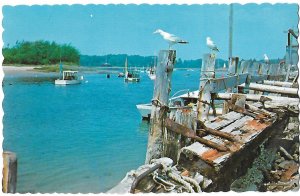 Lobster Boats at Anchor Kennebunk River Maine