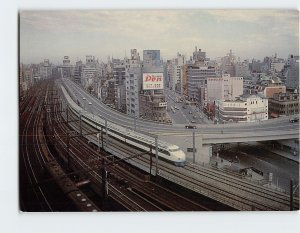 Postcard Super Express Train of New Tohkaido Line Nishi-Ginza Japan