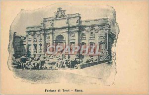 Old Postcard Roma Trevi Fountain