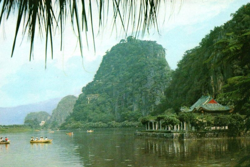 Vintage Postcard Lovely Boating Glittering Lake Osaka Japan