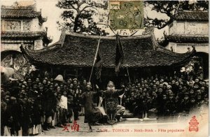 CPA AK INDOCHINA Ninh-Binh Fete populaire VIETNAM (959072)