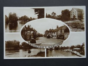 Berkshire COOKHAM & MARLOW 5 Image Multiview c1932 RP Postcard by Valentine