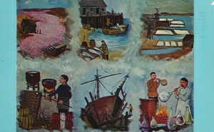 Cape Cod Massachusetts, Industries Life-Size Paintings by Frank Milby, Postcard