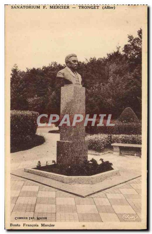 Old Postcard Sanatorium F Mercier Tronget Bust Francois Mercier