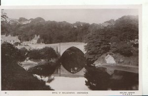 Scotland Postcard - Brig O'Balgownie - Aberdeen - Real Photograph - Ref 18363A