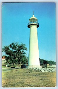 1960 Biloxi Mississippi MS Vintage Postcard Historic Lighthouse Scene Unposted