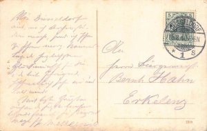 A129 Germany 1910 Duesseldorf Rheinpanorama Steamboat vintage postcard